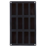 Patisse mini cakevorm 12 vaks 29x17 cm zwart siliconen