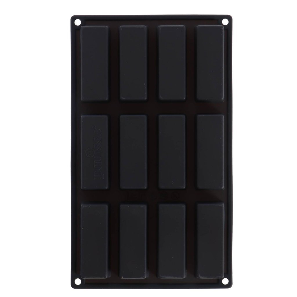 Patisse mini cakevorm 12 vaks 29x17 cm zwart siliconen