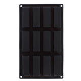 Patisse mini cakevorm 12 vaks 29x17 cm zwart siliconen