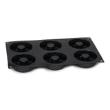 Patisse donutvorm 6 vaks 29x17 cm zwart siliconen