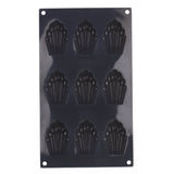 Patisse madeleinevorm 9 vaks 29x17 cm zwart siliconen