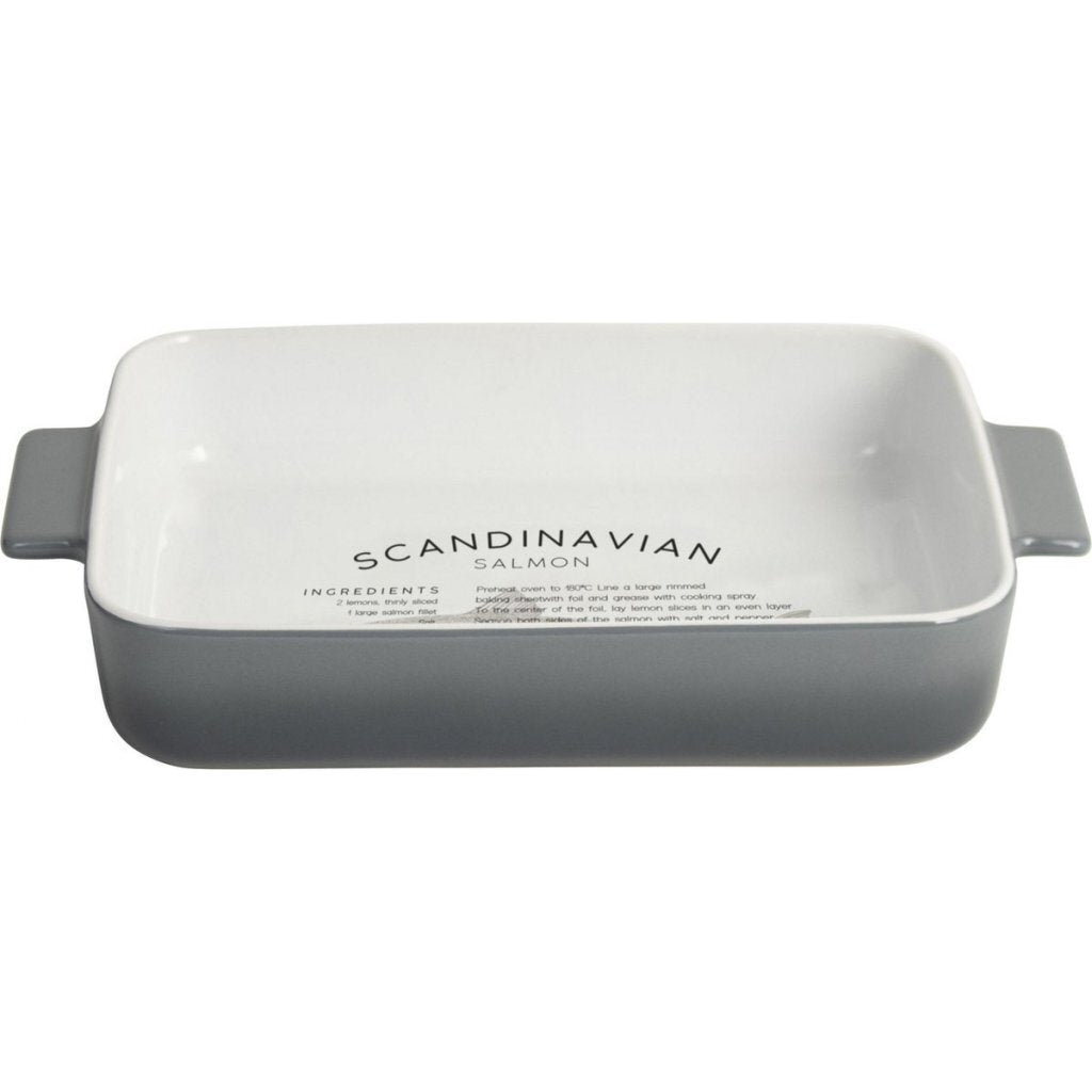 Gusta ovenschaal fade 32x19.9x5.4 cm wit grijs