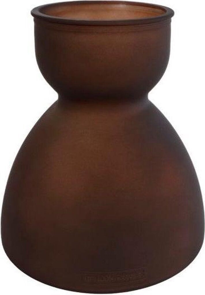 Gifts amsterdam vaas diabolo 22 x 21 cm glas matbruin