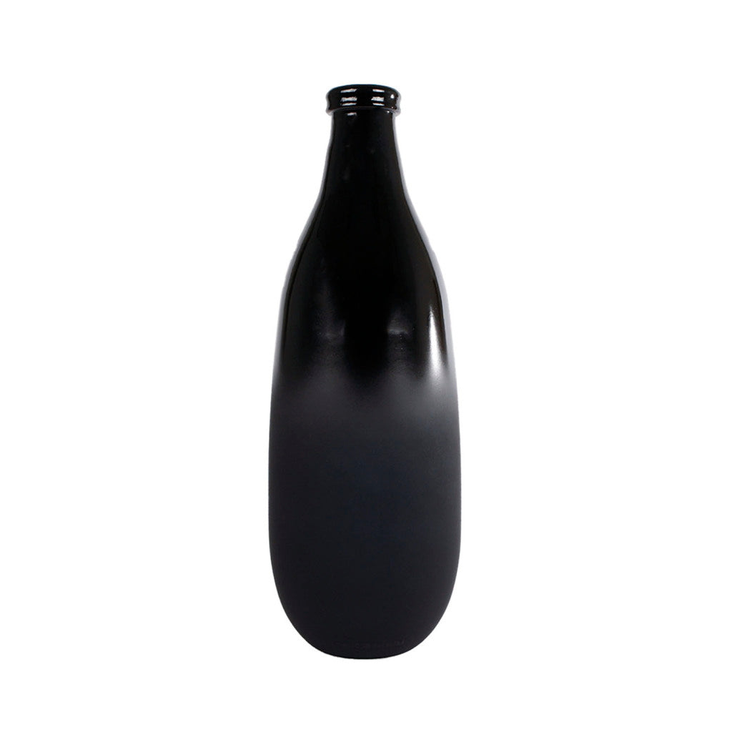 Diverse vaas montana s mat glanzend zwart glas 15x15x40cm