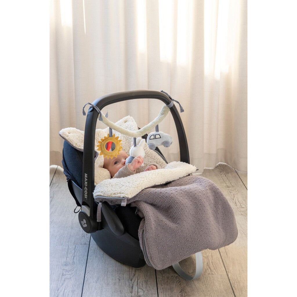 Nijntje fluffy wagenspanner + geluid blauw