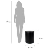 V-part prullenbak zelfdovend 80 l zwart