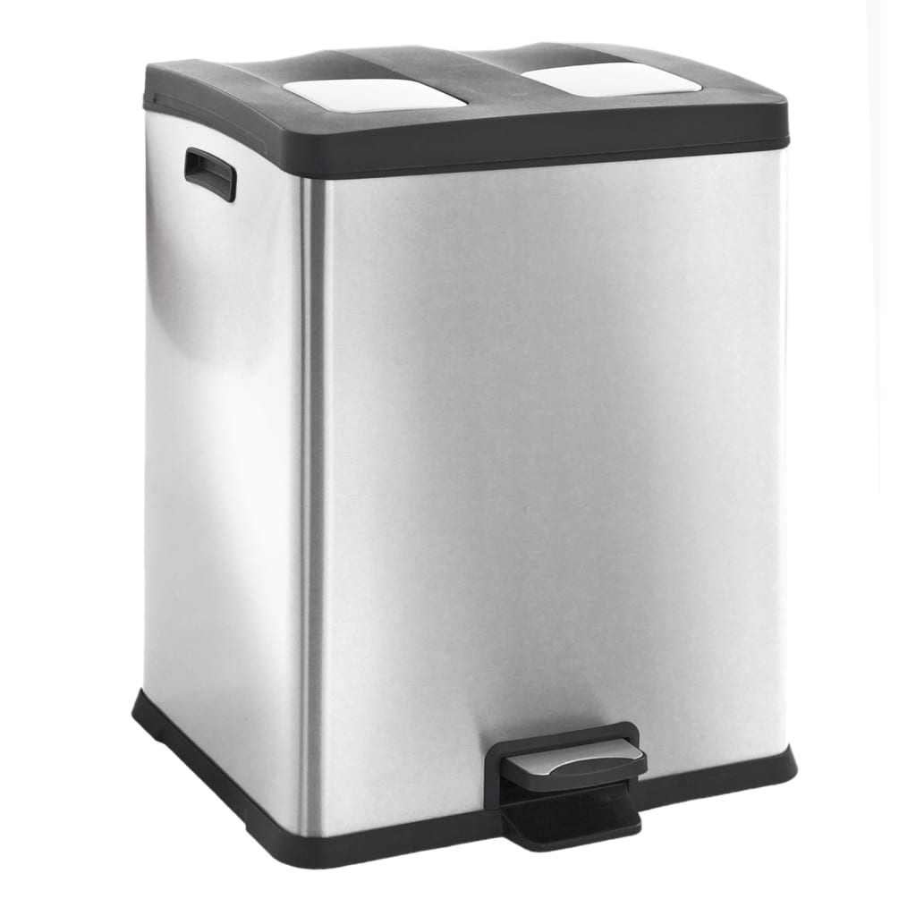 Eko pedaalemmer rejoice 2x30 l matzilverkleurig