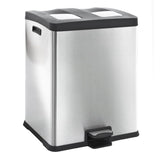 Eko pedaalemmer rejoice 2x30 l matzilverkleurig