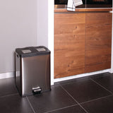 Eko pedaalemmer rejoice 2x30 l matzilverkleurig