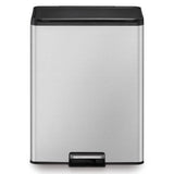 Eko pedaalemmer essential 2x20 l matzilverkleurig