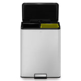 Eko pedaalemmer essential 2x20 l matzilverkleurig