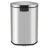 Eko pedaalemmer shell 2x22 l matzilverkleurig