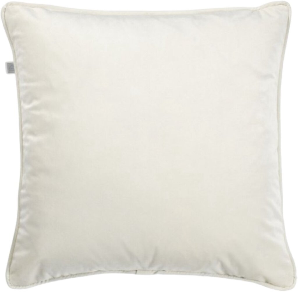 Dutch decor finn sierkussen 45x45 cm velvet effen kleur snow whiteinclusief binnenkussen