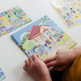 Totum bluey stickerset met speelachtergrond