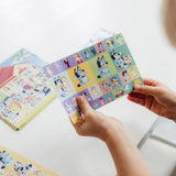 Totum bluey stickerset met speelachtergrond