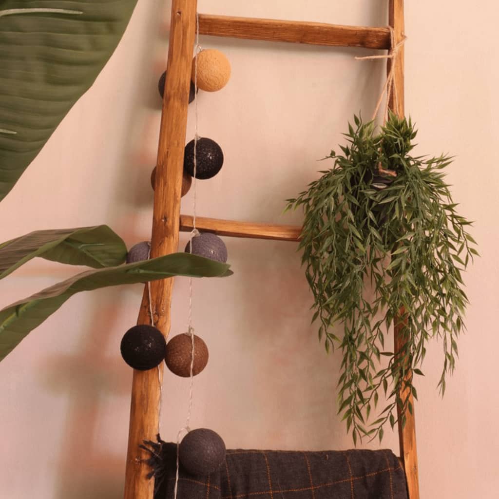 Emerald kunstplant hangend in pot bamboe 50 cm
