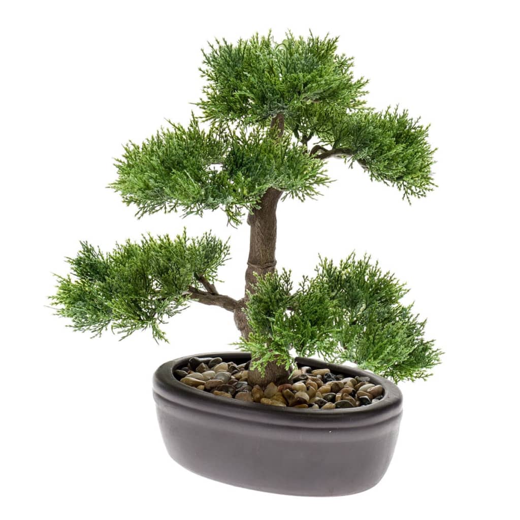 Emerald kunstplant ceder bonsai groen 32 cm 420001
