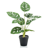 Emerald kunstplant in pot monkey monstera struik 43 cm