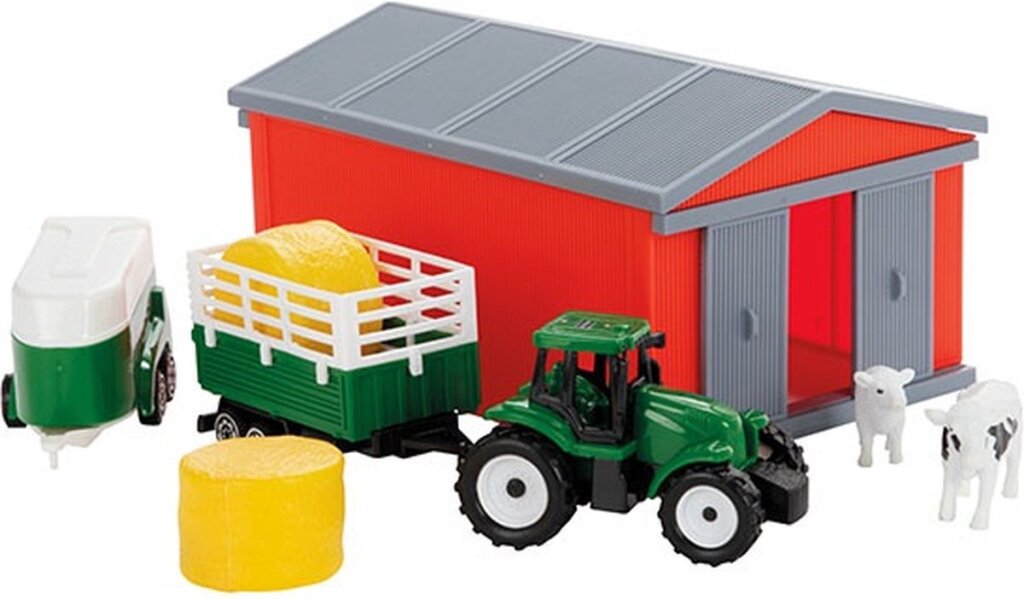 Toi-toys toi toys tractor set met schuur verschillende uitvoeringen