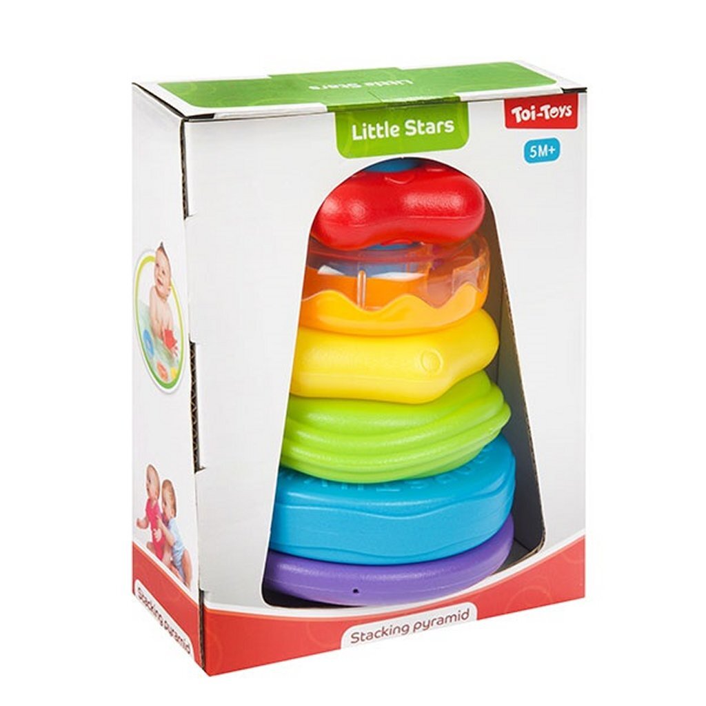 Little stars stapeltoren met rammelaar