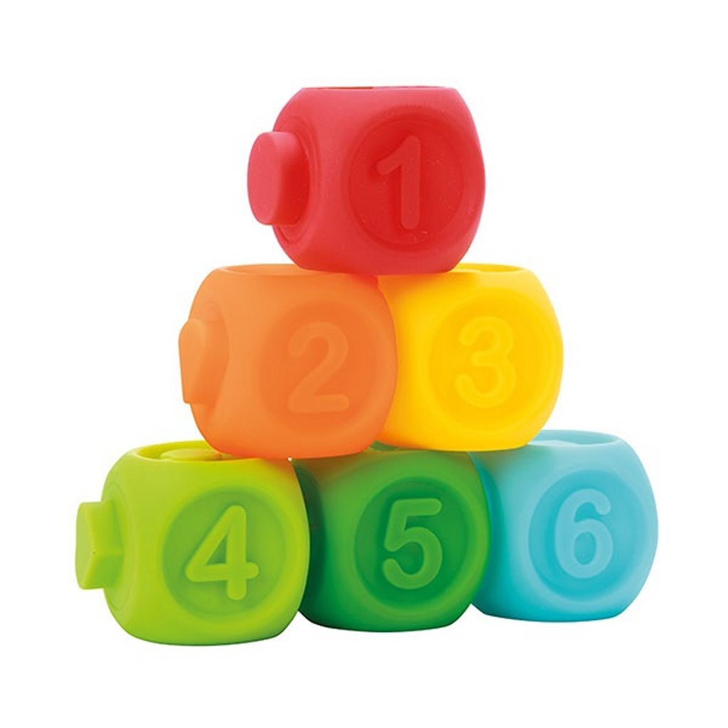 Little stars baby stapelblokken 6 stuks + 2 dieren