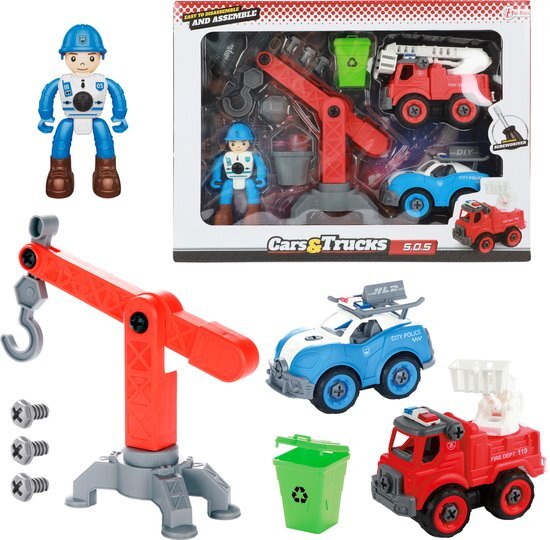 Cars trucks speelset hupldiensten met accesoires
