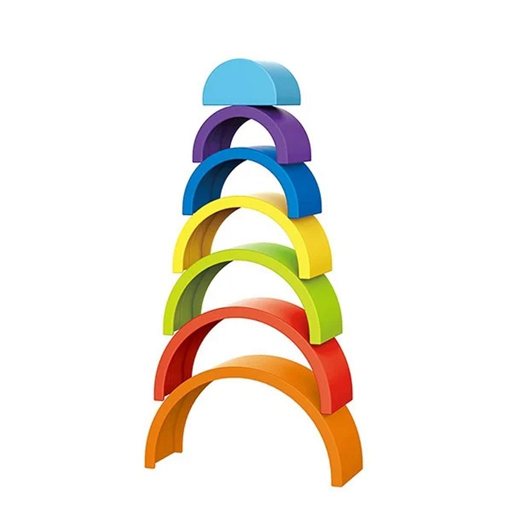 Toi-toys little stars regenboog stapeltoren 7-delig
