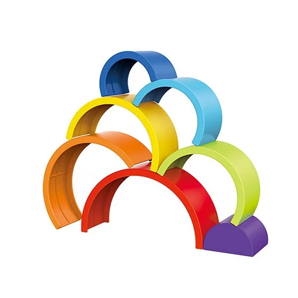 Toi-toys little stars regenboog stapeltoren 7-delig
