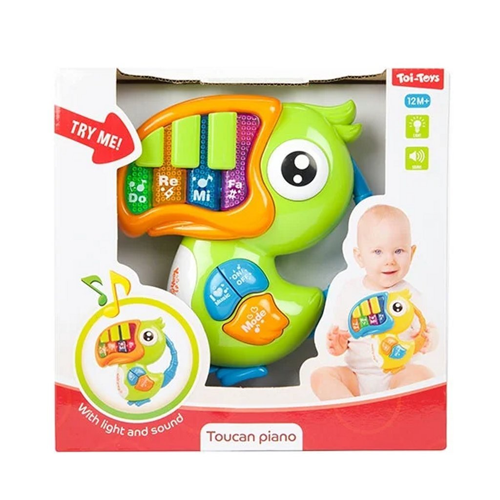 Toi-toys little stars baby piano met muziek toekan met licht en geluid