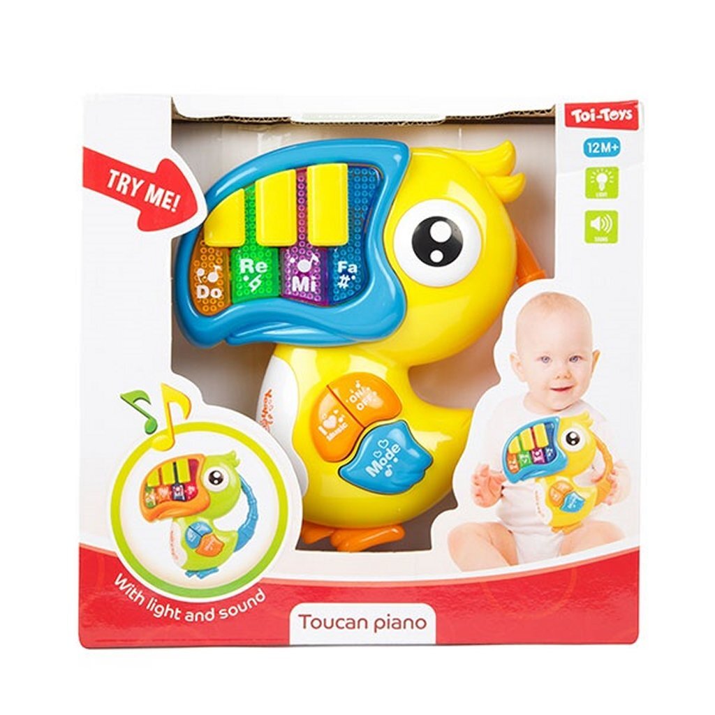 Toi-toys little stars baby piano met muziek toekan met licht en geluid