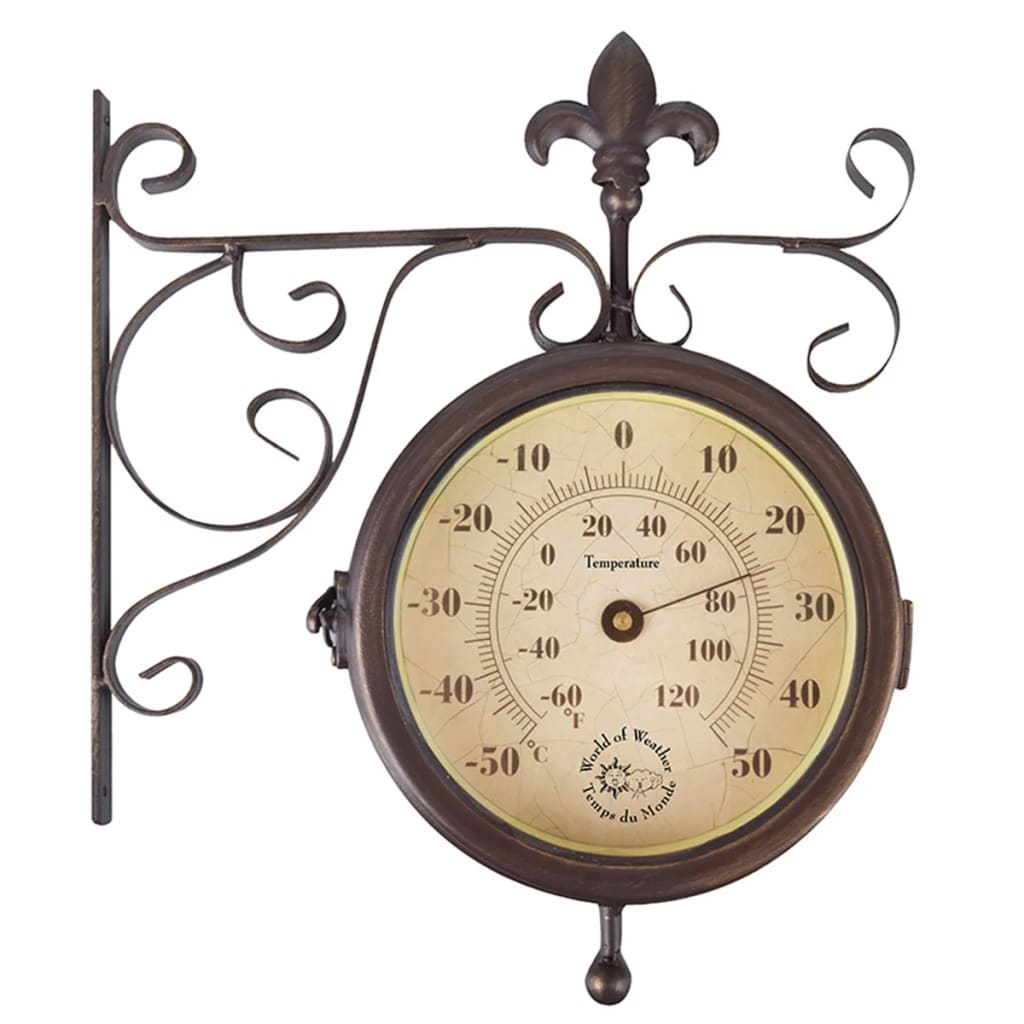 Esschert design stationsklok met thermometer tf005
