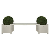 Esschert design bank met plantenbak wit cf33w
