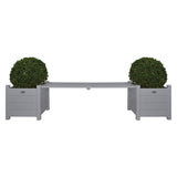 Esschert design bank met plantenbak grijs cf33g