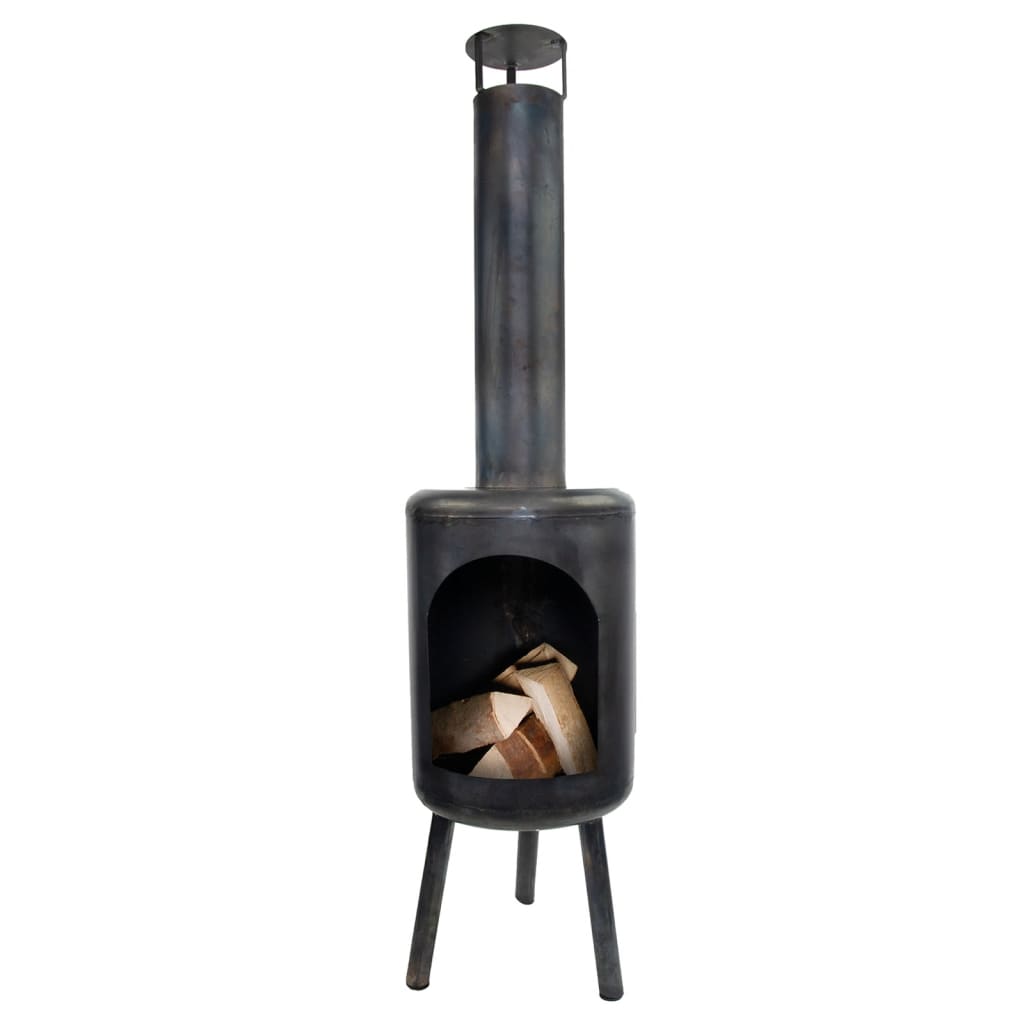 Esschert design terraskachel rond zwart