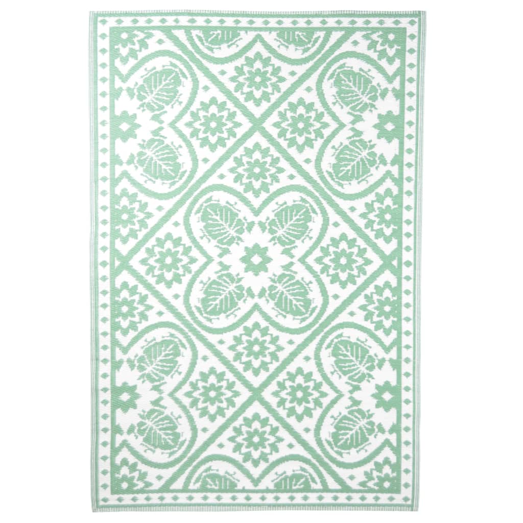 Esschert design buitenkleed 182x122 cm groen en wit