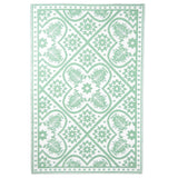 Esschert design buitenkleed 182x122 cm groen en wit