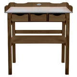 Esschert design oppottafel met lades bruin