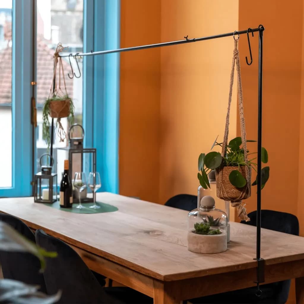 Esschert design tafelstang decoratief met klem zwart