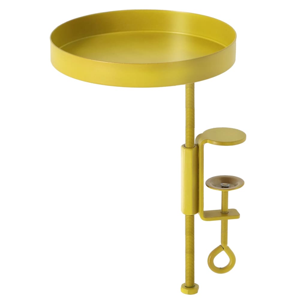 Esschert design plantenblad met klem rond s goudkleurig
