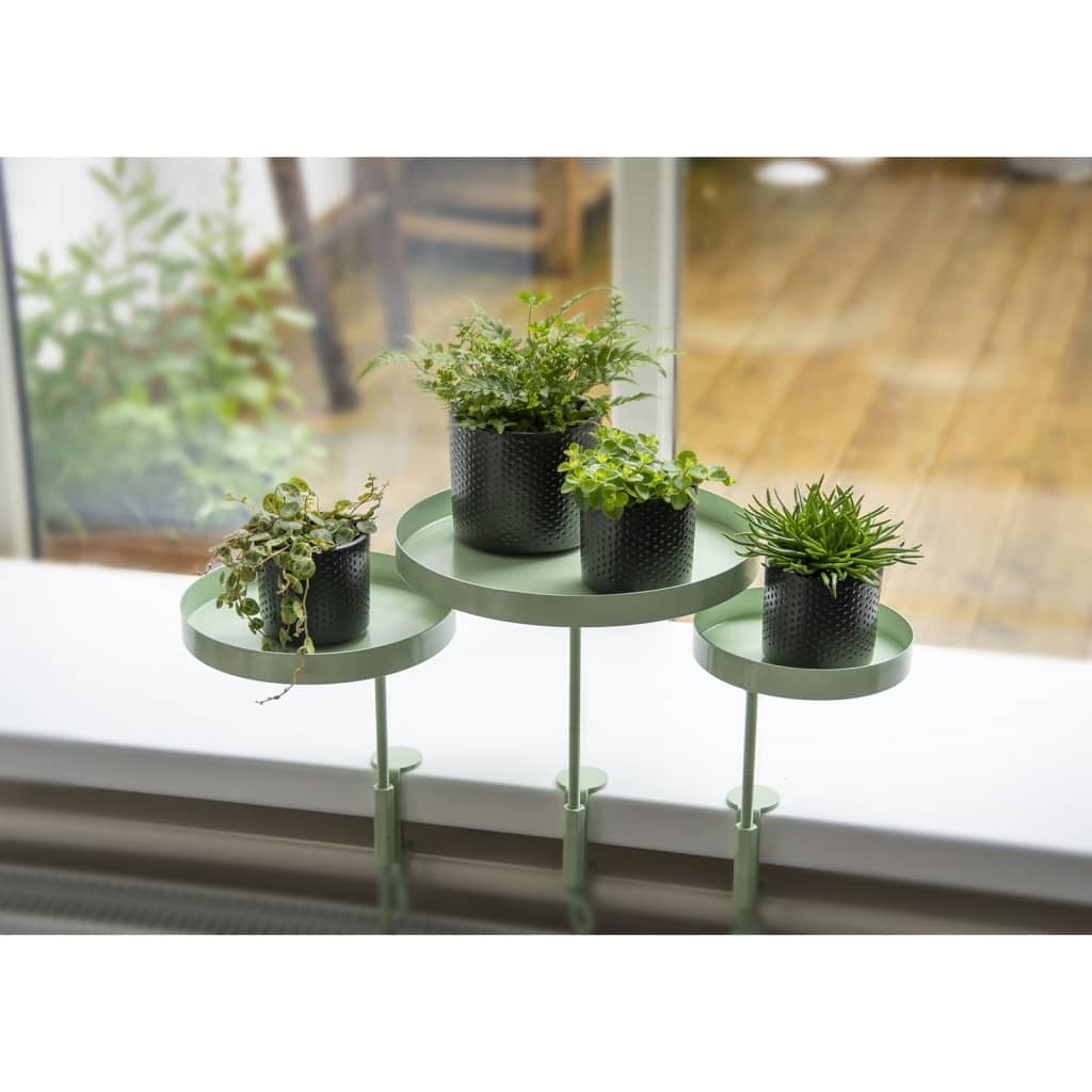 Esschert design plantenblad met klem rond m groen