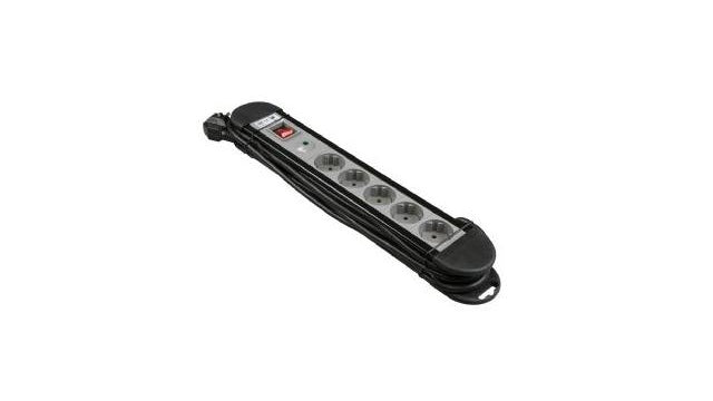 Vb 61080 tafelcontactdoos pro 5-voudig + ra 3m + schakelaar