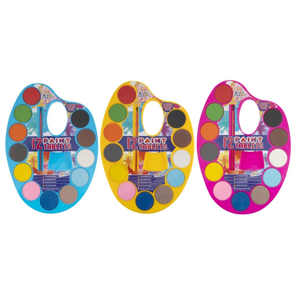 Creative craft group waterverfpalet, 12 kleuren
