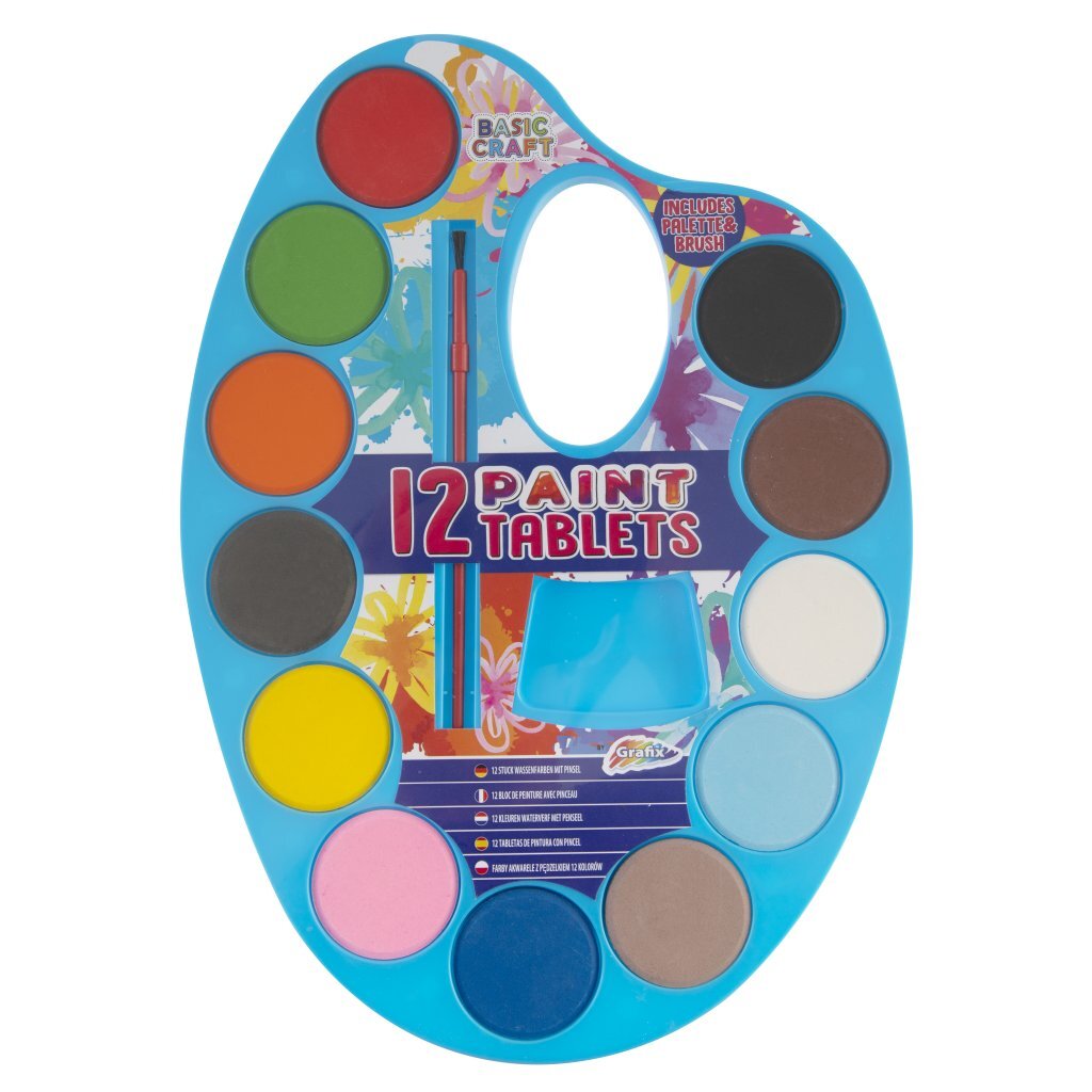 Creative craft group waterverfpalet, 12 kleuren