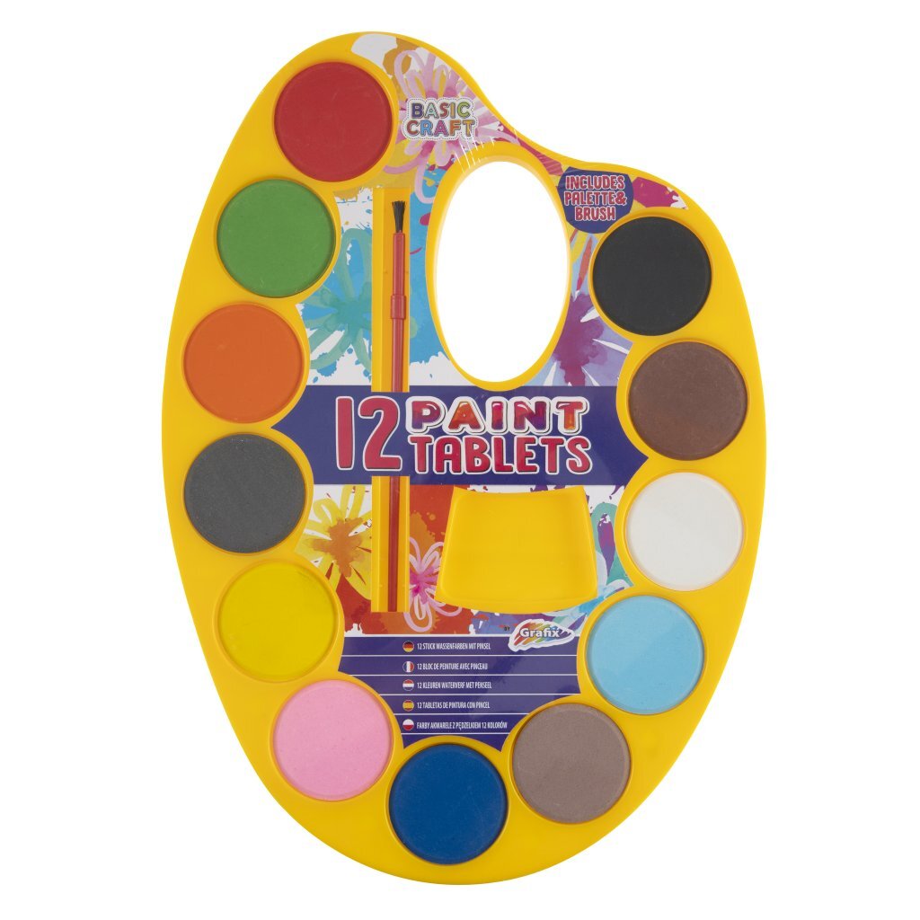 Creative craft group waterverfpalet, 12 kleuren