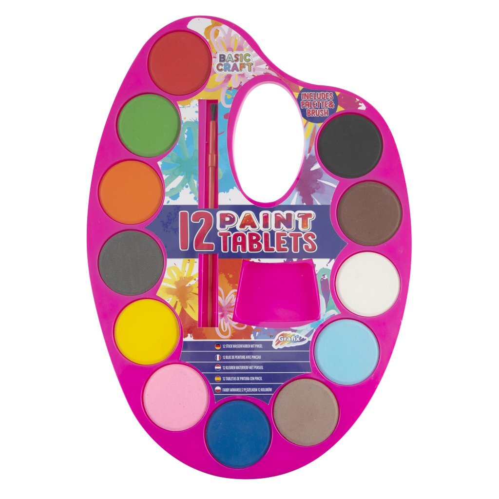 Creative craft group waterverfpalet, 12 kleuren