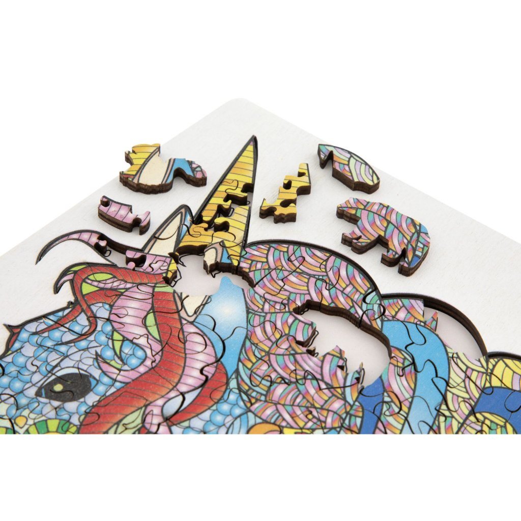 Creative craft group puzzel hout figuur eenhoorn 137 stukjes