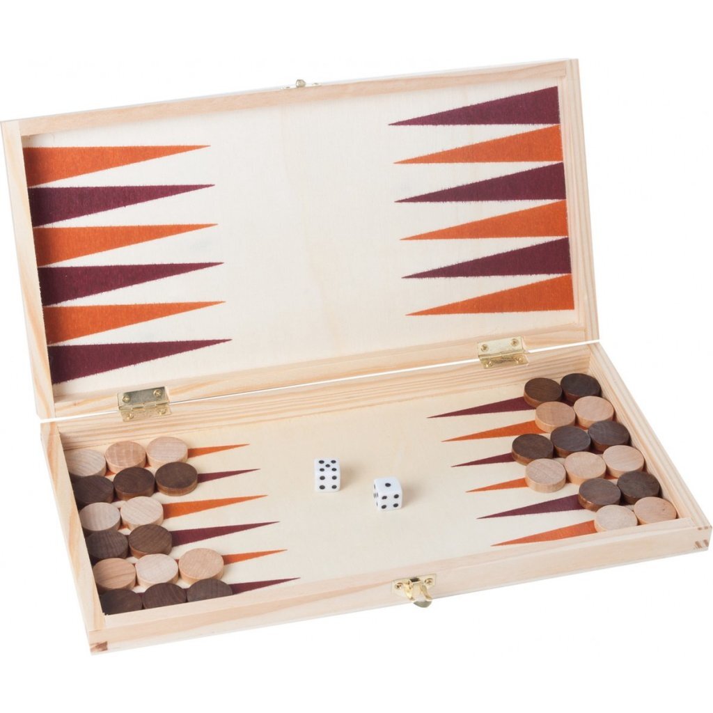 Longfield schaak backgammon cassette hout 30x16x4 cm