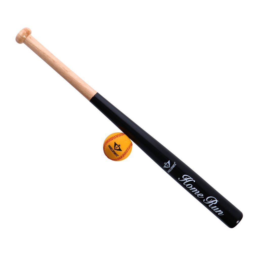 Honkbalknuppel met honkbal