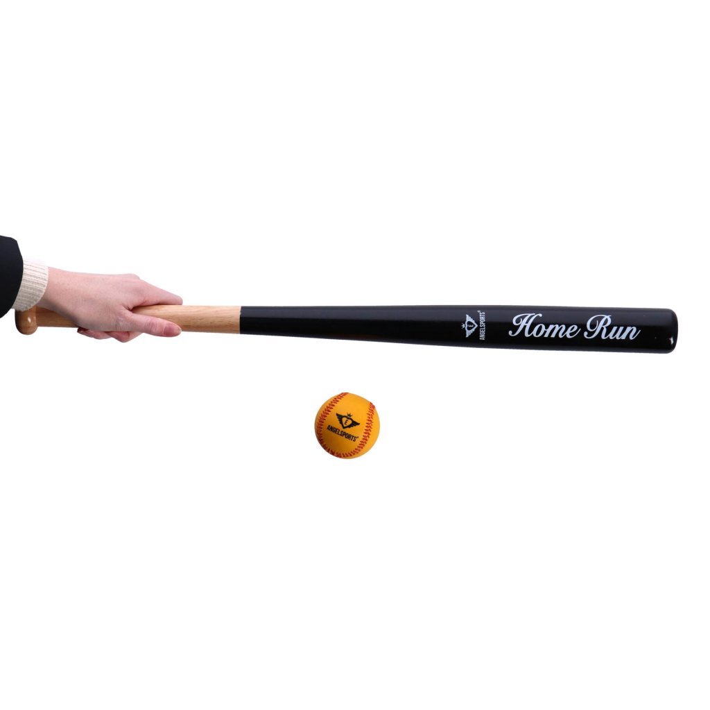 Honkbalknuppel met honkbal