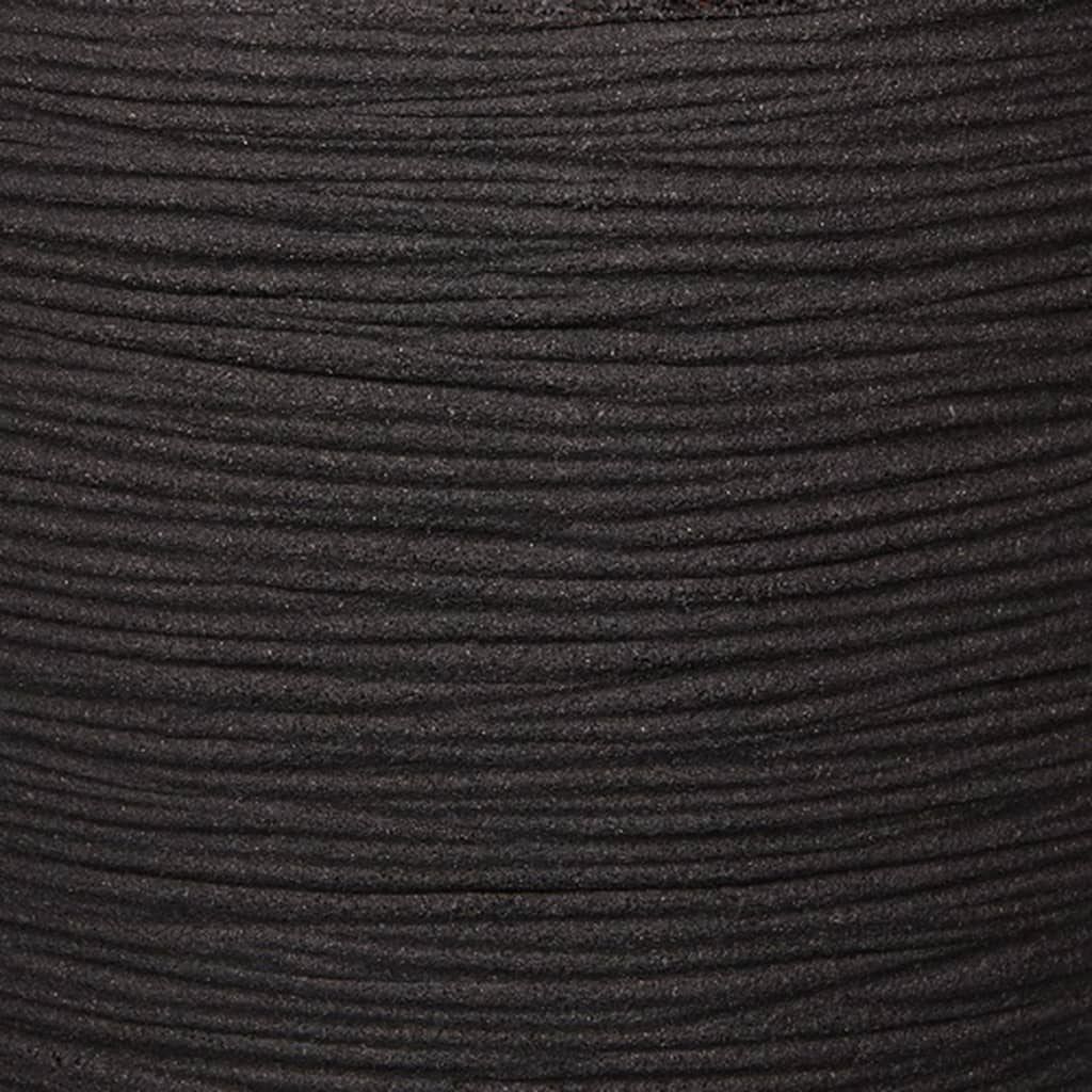 Capi bloempot nature rib 35x34 cm zwart kblr932